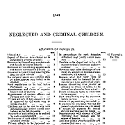 The Neglected and Criminal Children's Act 1864